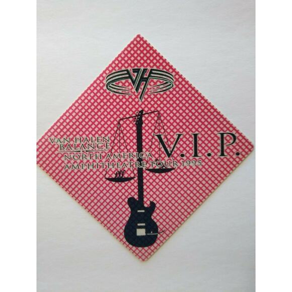 Van Halen Balance Backstage Pass VIP Original 1995 Eddie Guitar Hard Rock Art - Picture 3 of 3